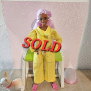 Yellow Cargo Doll Jumpsuit ( Cotton)
